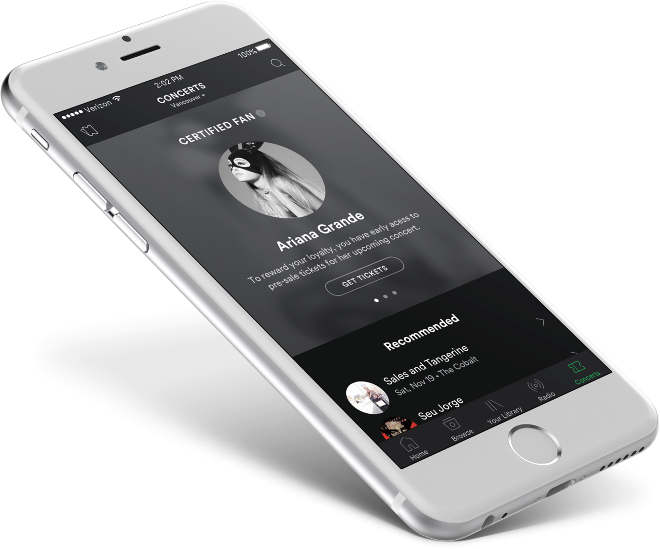 Spotify phone mockup